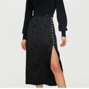 Aritzia Wilfred jacquard silk floral skirt